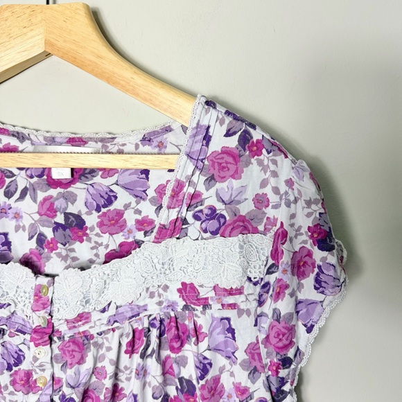 Eileen West Nightgown Floral Cotton Modal Ballet Pajama Size 3X 99 - Picture 2 of 9